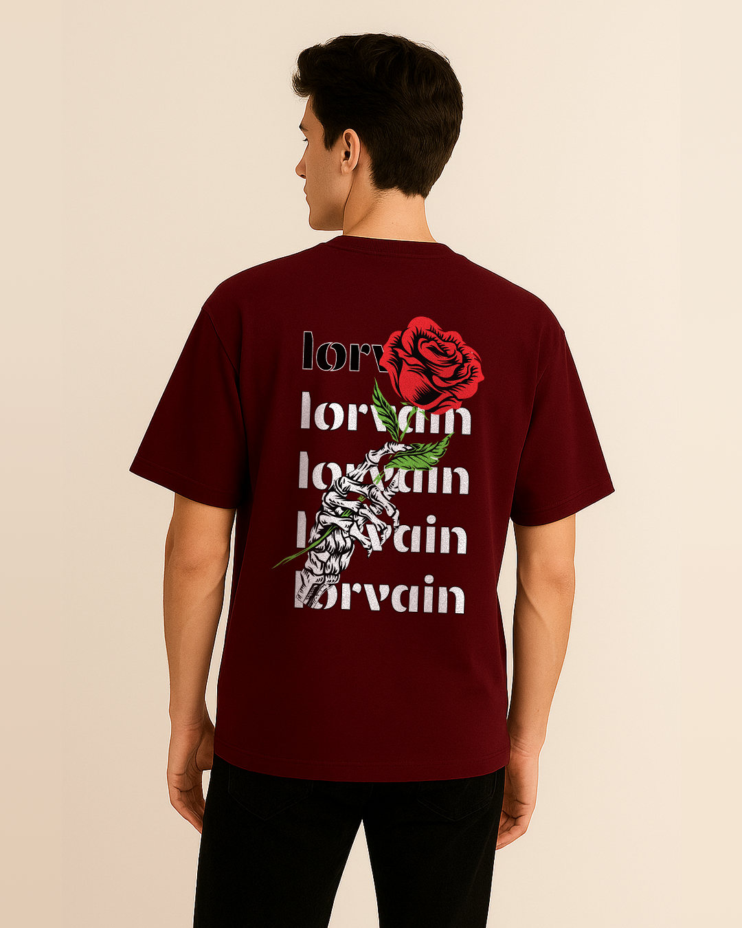 Oversized Solid Round Neck Pure Cotton T-Shirt
