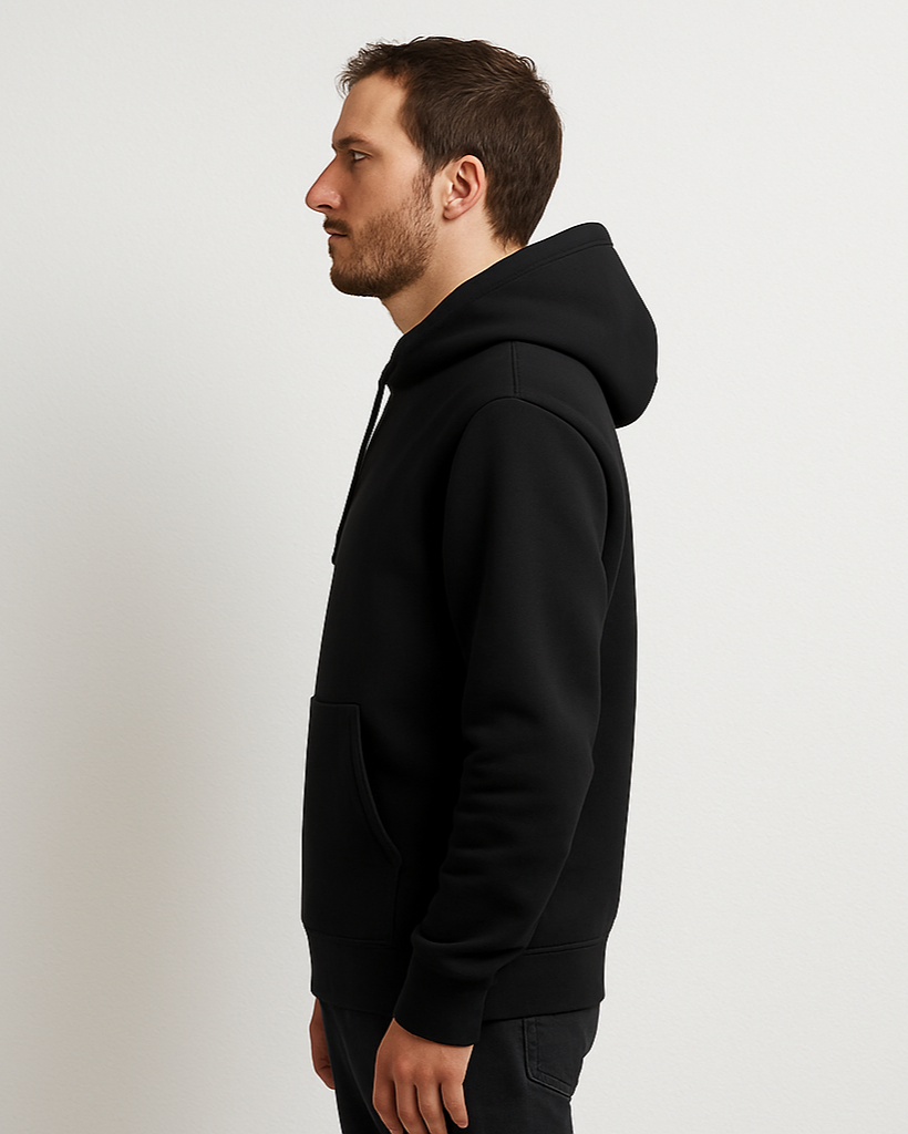Black LORVAIN hoodie side view
