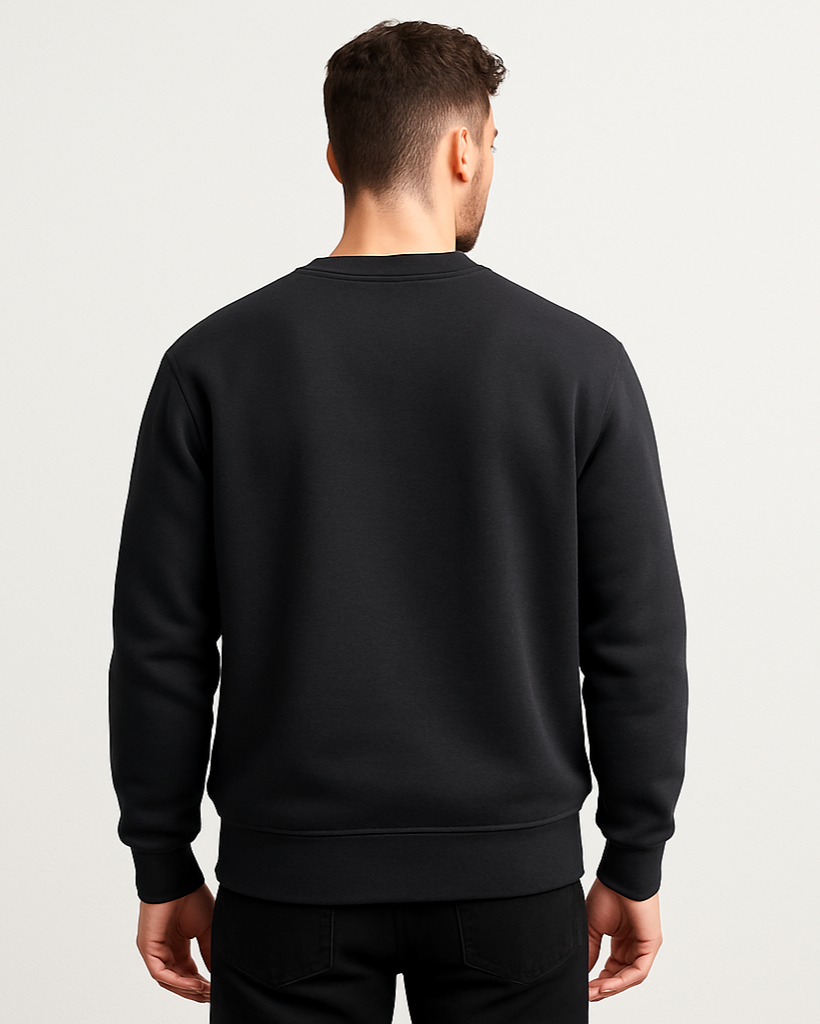 Dark Sweatshirt Back View - Plain