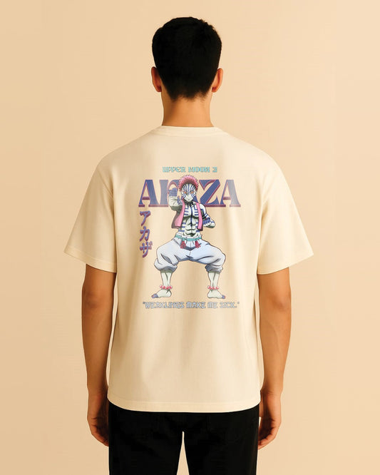 Akaza anime printed oversized Tshirt